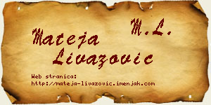 Mateja Livazović vizit kartica